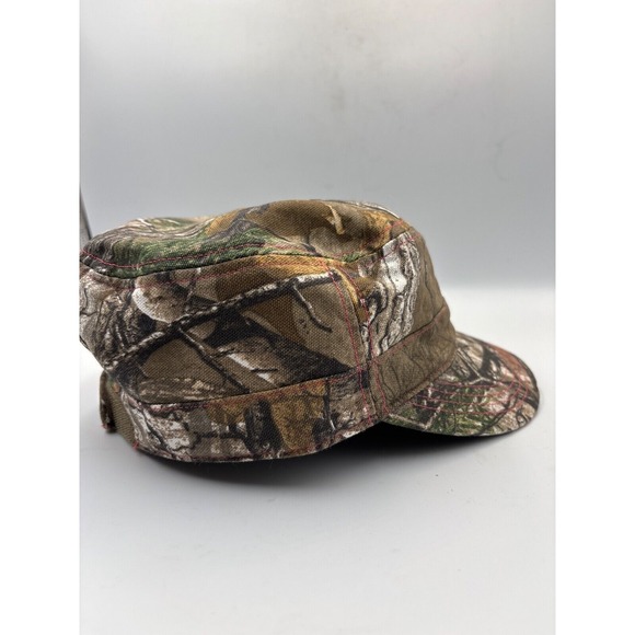 Carhartt Women's Camouflage Real Tree Pink Stitching Logo Trucker Hat - Picture 5 of 9